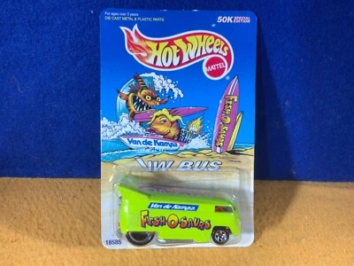 N9-19 风火轮 VAN DE KAMP’S - 大众巴士 - FISH-O-SAURS - Q997 - 绿色 - 全新带盒 — 第 1/4 张图片