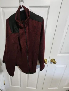 BEVERLY HILLS POLO CLUB BURGANDY/BLACK JACKET XL - Picture 1 of 9