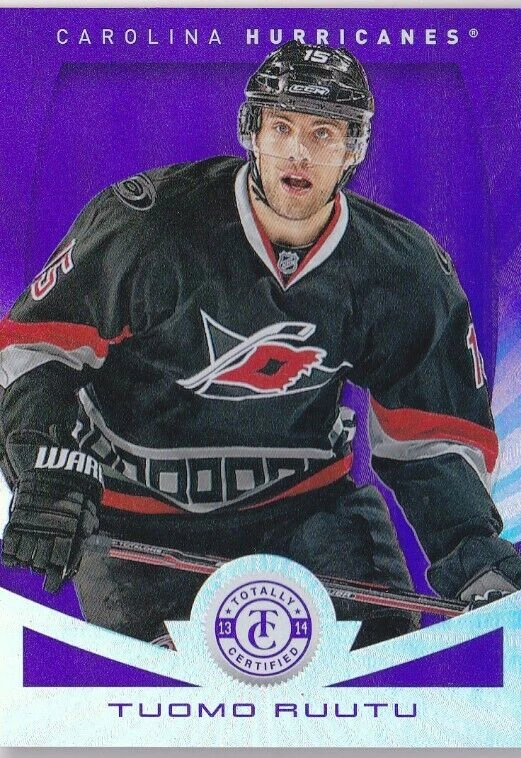 13-14 Totally Certified Tuomo Ruutu /35 Mirror Platinum PURPLE Hurricanes 2013 - Image 1 of 1