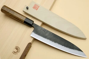 Yoshihiro Nashiji High Carbon White Steel #2 Japanese Gyuto Chef Knife - Picture 1 of 7