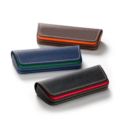 FEFI® – Elegantes Brillenetui im zweifarbigen Leder-Look mit Brillenputztuch - Bild 1 von 4