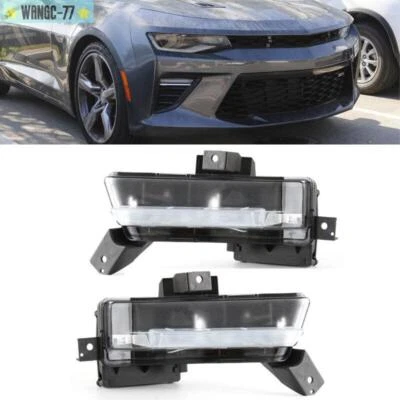 2pcs For Chevrolet Camaro SS 2016-2018 LED DRL Fog Light Daytime Running Light - Image 1 of 4