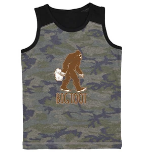 Big Toot - Big Foot Sasquatch Fart Funny Youth Contrast Tank Top - Picture 1 of 7