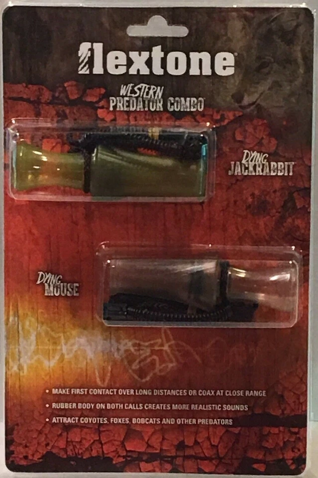 Flextone Dying Rabbit & Mouse Hunting Game Coyote Call WESTERN PREDATOR COMBO PK - Image 1 of 1