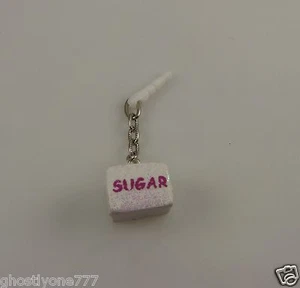 love sugar block  cell phone charm ear cap  dust plug crystal - Picture 1 of 2