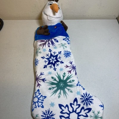 Disney Olaf Frozen Navidad Medias Vacaciones Cabeza Grande 3D Muñeco de Nieve Hablando Funciona Foto 1 de 4
