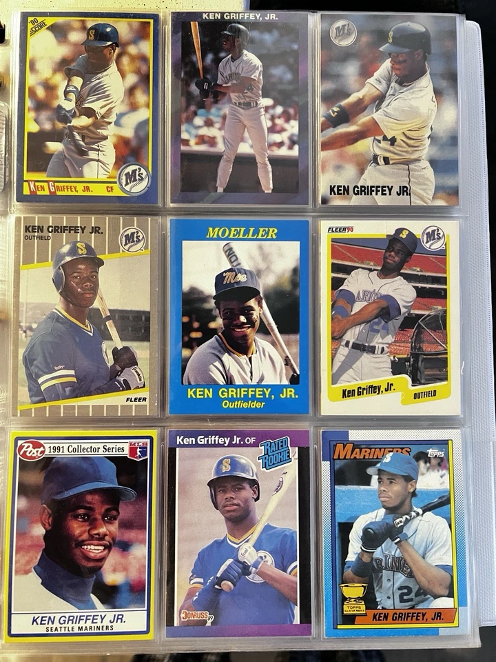 (90) Mixed Card Lot Binder of Ken Griffey Jr. HOF/MLB Mariners Great! NO DUPS! - Image 1 of 4