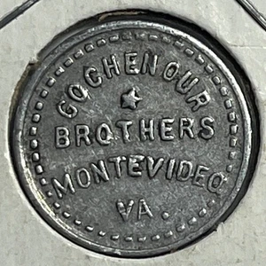 Montevideo Virginia Token. Gochenour Brothers. Good for 5 Cent - Picture 1 of 3