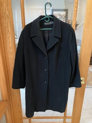 Kristen Blake Coat Black Lined Plus Size 20W - 70% Wool 10% Cashmere 20% Poly - Image 1 of 4