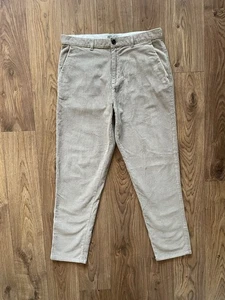 The Stronghold Corduroy Trousers Mens Size W34 L32 Beige Cotton Cords Cord Pants - Picture 1 of 10