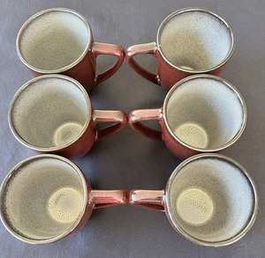 Set Of 6 Food Network Coffee Mugs Burgundy/Gray - Picture 1 of 4