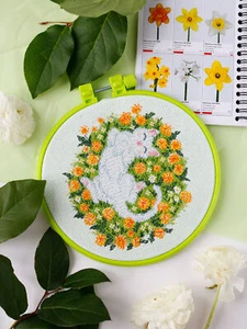 DIY Cross-stitch Embroidery Kit Sunny Tenderly Kitten stitching needlepoint - Picture 1 of 10