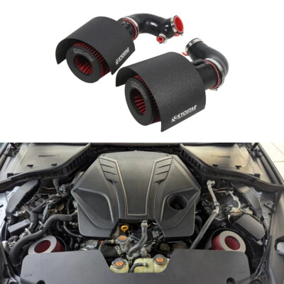For 2016+ Infiniti Q50 Q60 3.0L Twin Turbo VR30DDTT Dual Cold Air Intake System - Image 1 of 4