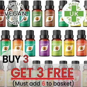 Essential Oils 10ML Aromatherapy Pure Essential Oil Fragrances Diffuser Burner - Picture 1 of 96