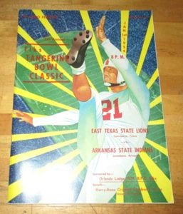 1954 Tangerine Bowl Program - Arkansas State Indians / East Texas State Lions - Picture 1 of 3
