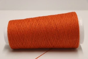 H58 (120€/kg) 100g KASCHMIR ANGORA SEIDE LAMBSWOOL FEUERORANGE (28/2) Zwirn - Bild 1 von 1