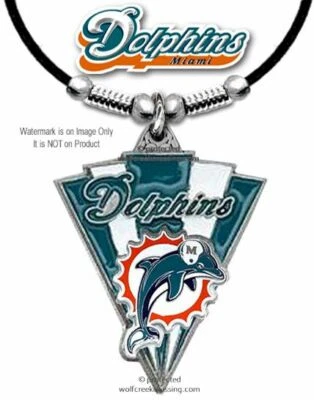COLLAR DE DELFINES DE MIAMI AJUSTABLE FÚTBOL JOYERÍA DEPORTIVA NFL ENVÍO GRATUITO #LA' Foto 1 de 4