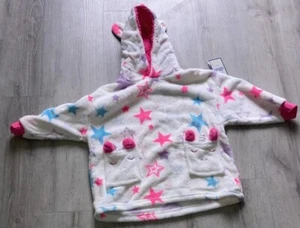 MÄDCHEN KAPUZEN EINHORN STERNE SNUDDIE FLAUSCHIG WARM OODIE (XXS-XS 104-116CM) 4-6Y BRANDNEU - Bild 1 von 13