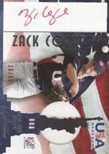 2006-07 USA Baseball Signature JERSEY Red MLB #AJ-6 Zack Cozart AUTO 15/50