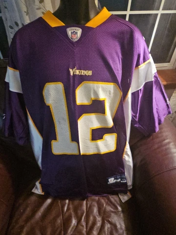 Reebok NFL Minnesota Vikings Percy Harvin #12 Purple Jersey Adult Size XL Cover