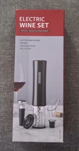NEW Rechargeable Automatic Electric Wine Bottle Opener 4 piece Gift Set - Picture 1 of 5