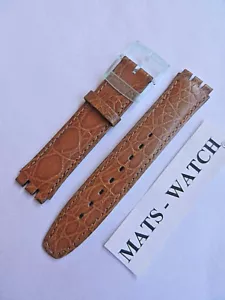 Swatch Automatica Cinturino In Pelle Asam403 Retrospective 17mm Nuovo - Picture 1 of 1