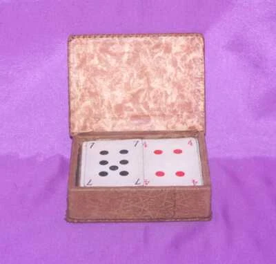 COFANETTO  CUSTODIA SCATOLA CONTENITORE  PELLE PORTA MAZZO 40 CARTE  - Immagine 1 di 3