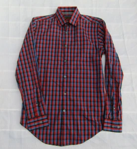 Men's Blue Inc checked long sleeved shirt - Size UK Small - Picture 1 of 5