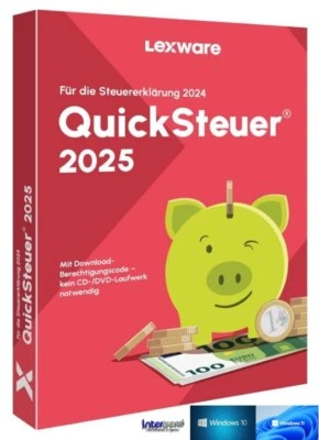Lexware QuickSteuer 2025 (Steuerjahr 2024) für 3 Steuererklärungen Download NEU - Bild 1 von 4