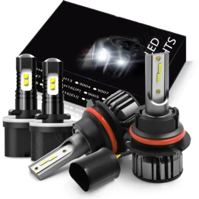 Combo de faros antiniebla altos/bajos LED de 4 piezas 6000K para Dodge Durango 1998-2000 Foto 1 de 4