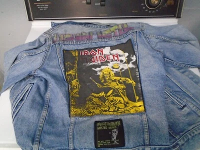 Vintage Levi Type 3/1980s Jacket w/ Iron Maiden Patches - Image 1 of 4
