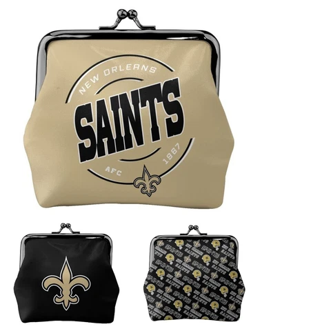 New Orleans Saints Leather Coin Purse Change Purse Coin Bag Ladies Mini Wallet Cover