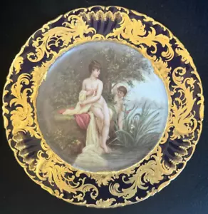 Placa de gabinete de decoración pintada a mano Royal Vienna siglo XIX - Imagen 1 de 4