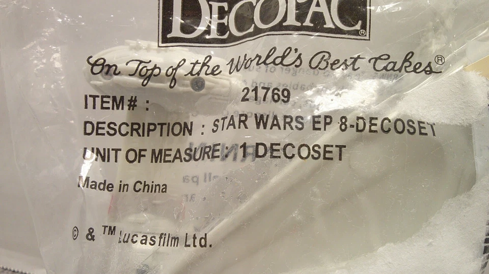 Star Wars Last Jedi Speeder Cake Topper Decopac Episodio 8 Decoset Foto 1 de 4