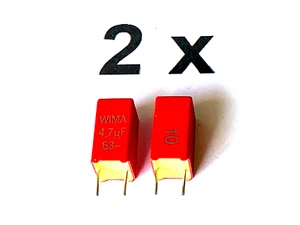 4,7 uF, 63V, 4,7μF, 10%, RM5, WIMA, MKS2,MKS2C044701M00KSSD, 7,2x8,5x14, 2 pezzi