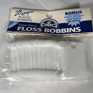 DMC Plastic Floss Bobbins, 28-Pack Embroidery Easy Wind