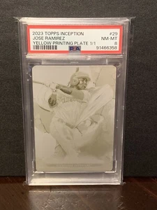 Jose Ramirez 2023 Topps Inception Yellow Printing Plate 1/1 PSA 8 Cleveland - Picture 1 of 2