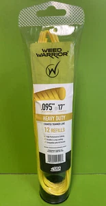 Línea de recortadora prensada de alta resistencia Weed Warrior 12 recambios recorte de cuerda de 0,095" x 17" - Imagen 1 de 3