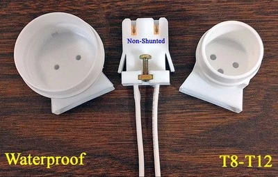 PRIVATE LABEL ~ THELIGHTPLACE.BIZ T8 Tombstone LAMPHOLDER LIGHT SOCKETS END CAPS TUBE Guard Food Case WET LOCATION