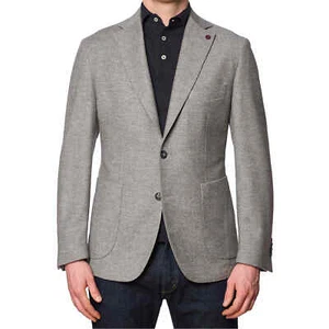 SARTORIA PARTENOPEA Gray Wool-Cashmere Unlined Jacket NEW Current Model - Picture 1 of 9