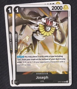 x2 Joseph ~ OP07-092 Uncommon One Piece 500 Years in the Future  - Picture 1 of 1