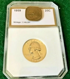 1959 Silver Proof Quarter -T - Picture 1 of 2