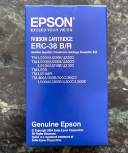 Nastro rosso nero Epson ERC-38BR originale per stampanti POS TM U220A NUOVO SIGILLATO - Foto 1 di 2