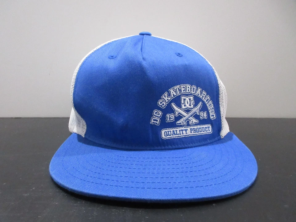 DC Shoes Sombrero Gorra Snap Back Azul Blanco Patinador Patinaje Camionero Para Hombres Foto 1 de 4