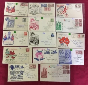 CMY19) Australia 1947 - 52 range of KGVI era. Illustrated FDC's Collection - Picture 1 of 1