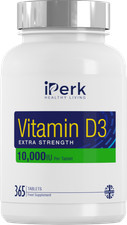 Vitamin D3 10000 IU 365 tablets extra strength 100%uk made money back guarantee 