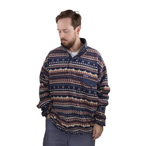 Patagonia Synchilla Snap-T Fleece Pullover Mens XXL Cottage Isle El Cap Khaki - Picture 1 of 10