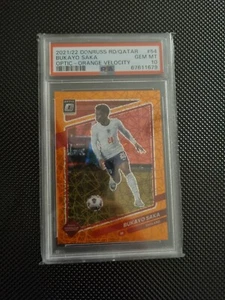 Bukayo Saka 2021 Panini Donruss Road To Qatar Optic Orange Velocity Numbered /49 - Picture 1 of 2