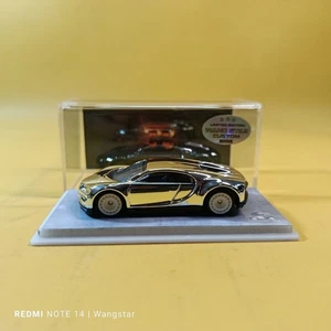 Hot Wheels 16 BUGATTI CHIRON Silver CHROME (WANGSTAR CUSTOM) Limited REAL RIDERS - Picture 1 of 15
