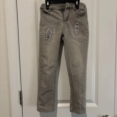 Jeans Baby Phat Girlz Talla 6 Lentejuelas Bordadas Envejecidas Foto 1 de 4
